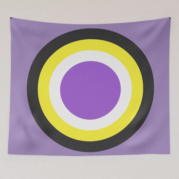 Aperçu de l'œuvre Non Binary Pride Flag Circle créée et vendue par kiippers.