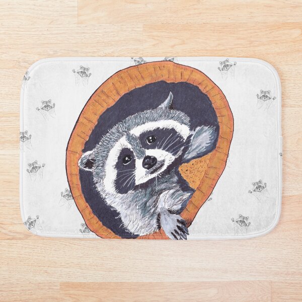 Item preview, Peeking Raccoons #1 - White Pallet designed and sold by BlissDrizzle.