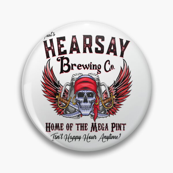 Item preview, Hearsay Brewing Home Of The Mega Pint Funny Skull designed and sold by besogosyty376.