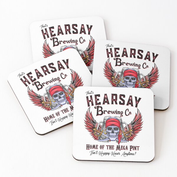 Item preview, Hearsay Brewing Home Of The Mega Pint Funny Skull designed and sold by besogosyty376.