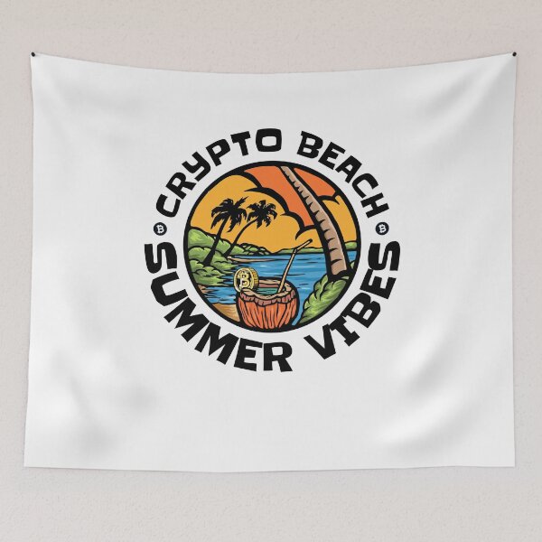 Item preview, Summer Crypto Beach Bitcoin Vibes designed and sold by DabGraphic.