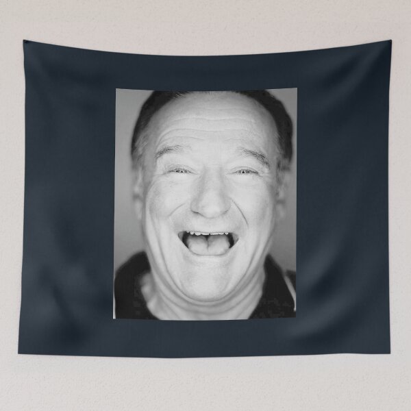 Item preview, robin williams black and laugh designed and sold by BorisKlaiman.