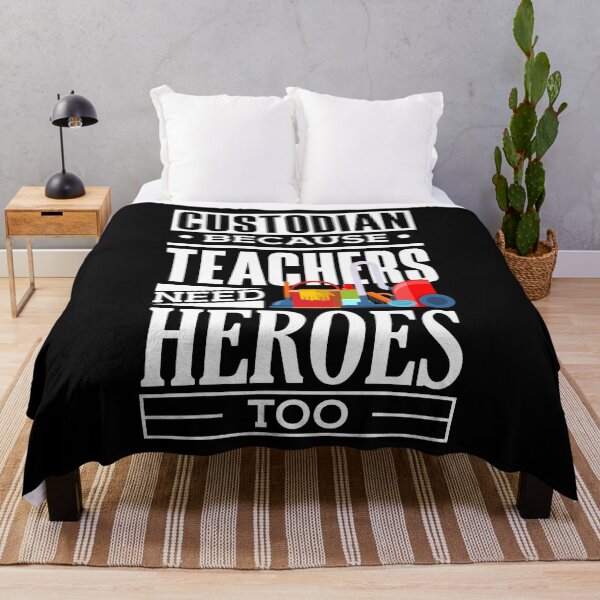 Item preview, School Custodian Janitor Because Teacheas Need Heroes Too designed and sold by ShopTheStyle.