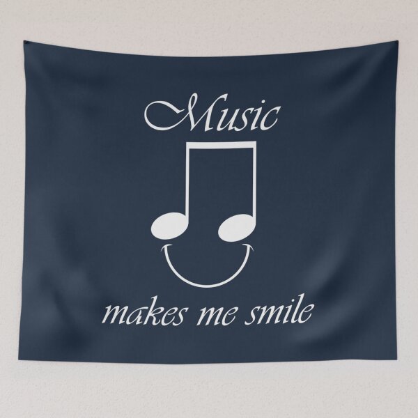 Item preview, Music Makes Me Smile Funny Saying Singer Musician designed and sold by YonasMalede.