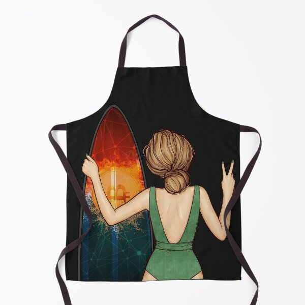 Item preview, Summer Crypto Surfing Girl Beach Bitcoin Vibes designed and sold by DabGraphic.