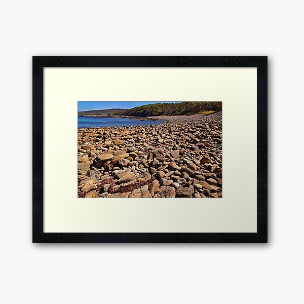 0102 Stony beach - Mimosa Rocks Framed Art Print