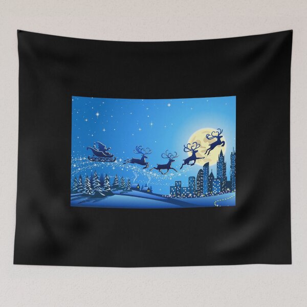 Item preview, Père Noël volant vers votre ville Masque designed and sold by SarahHenke12.