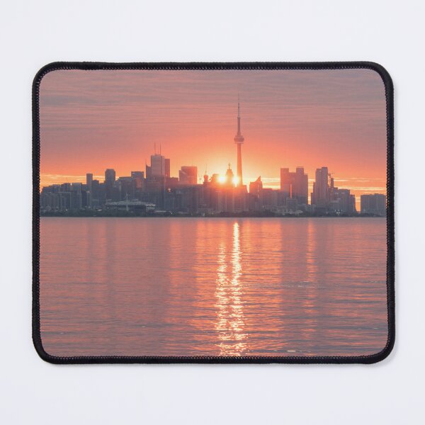 Item preview, Split Sun - Spectacular Sunrise Behind Toronto Skyline designed and sold by Georgia Mizuleva.