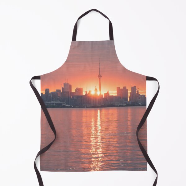 Item preview, Split Sun - Spectacular Sunrise Behind Toronto Skyline designed and sold by Georgia Mizuleva.