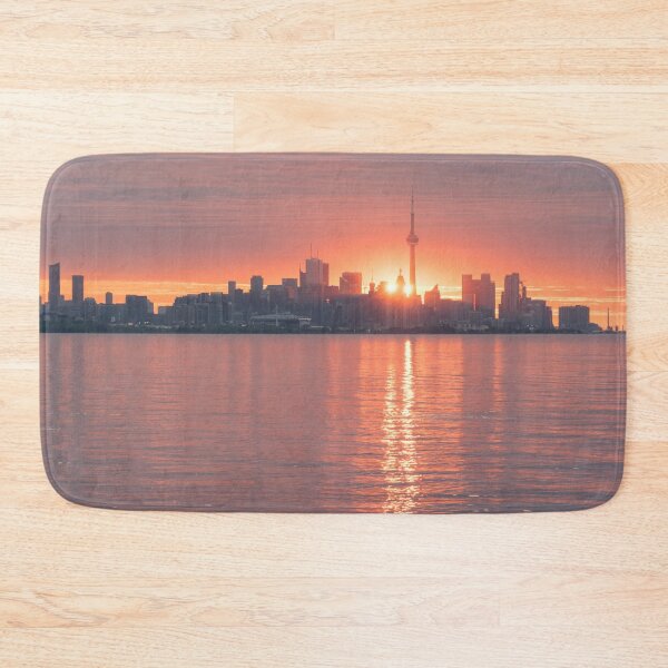 Item preview, Split Sun - Spectacular Sunrise Behind Toronto Skyline designed and sold by Georgia Mizuleva.