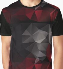 Abstract background of triangles polygon wallpaper in black red colors Graphic T-Shirt