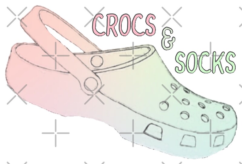 "Crocs & Socks" Stickers by Mhillelsohn Redbubble