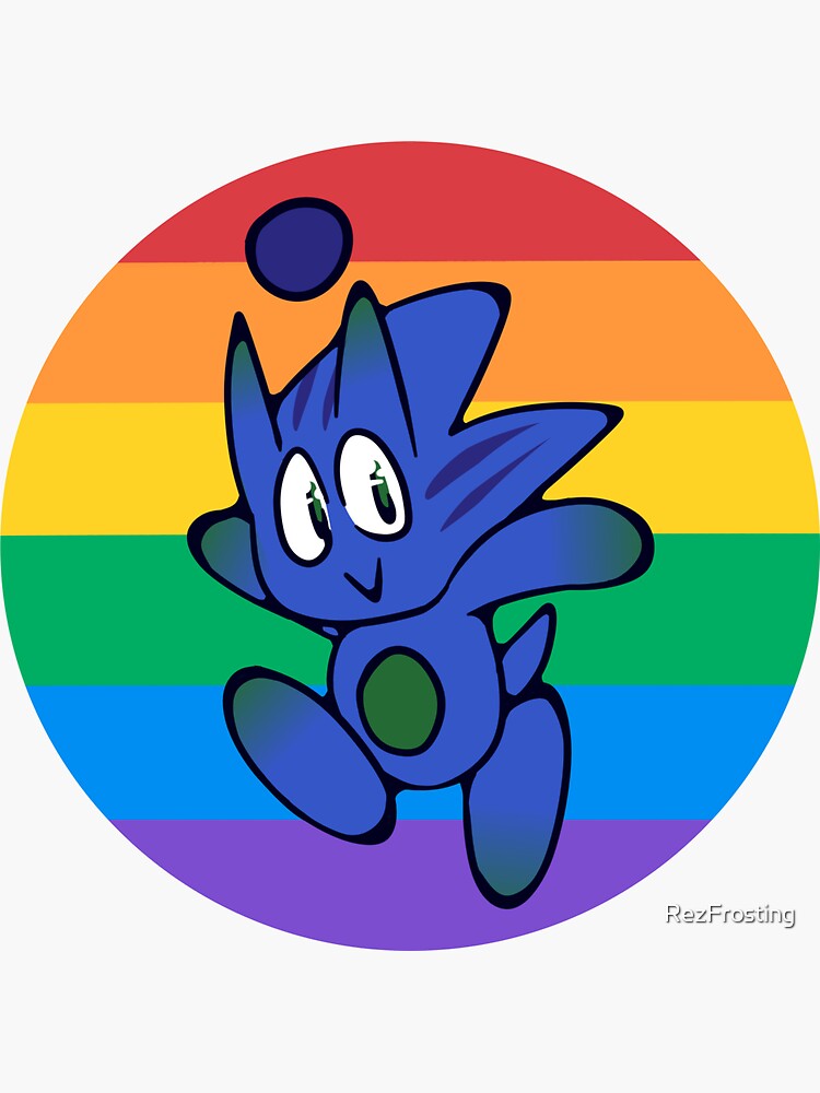 gay sonic chao Sticker for Sale by RezFrosting