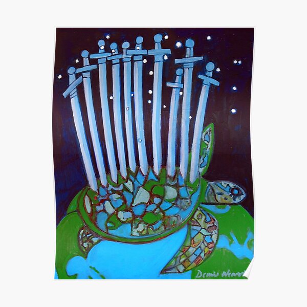 World Turtle: Ten of Swords Poster