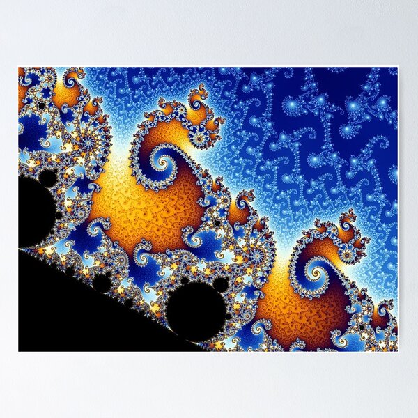 Item preview, Mandelbrot Blue Double Spiral Fractal designed and sold by MurphyMorganGifts.