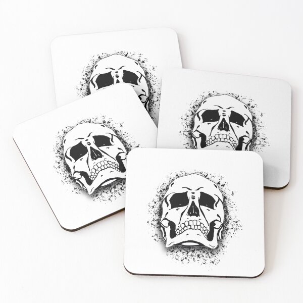 Item preview, White Grunge Skull Skeleton Bones - Distressed Punk Rock Halloween designed and sold by srhosterman.