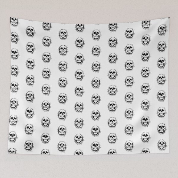 Item preview, White Grunge Skull Skeleton Bones - Distressed Punk Rock Halloween designed and sold by srhosterman.