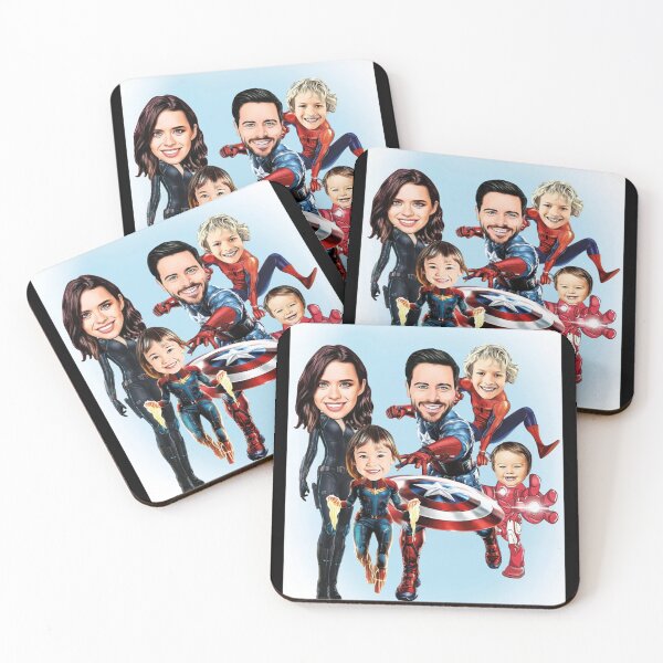 Item preview, Portrait de famille de super-héros Poster designed and sold by SarahHenke12.