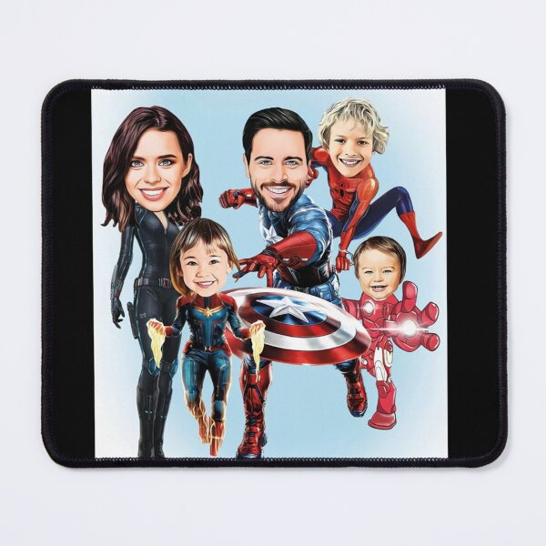 Item preview, Portrait de famille de super-héros Poster designed and sold by SarahHenke12.