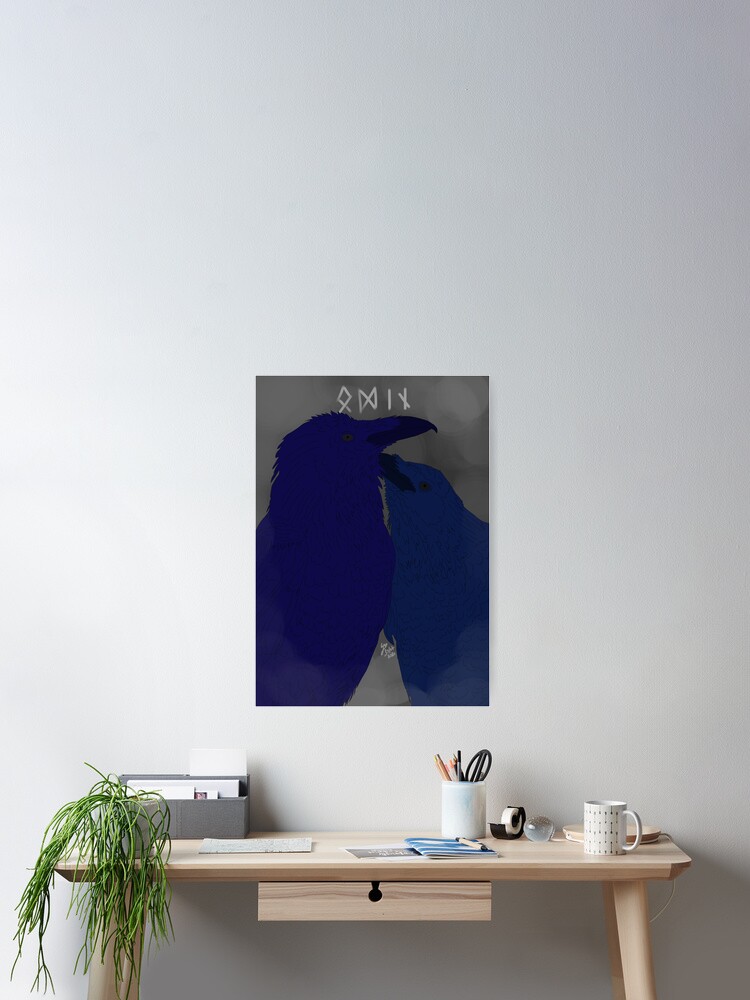 Imagen 2 de 3, Póster con la obra RAVEN, diseñada y vendida por Genatte.