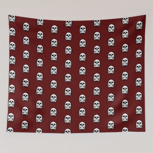 Item preview, Red with White Grunge Skull Skeleton Bones - Distressed Punk Rock Halloween designed and sold by srhosterman.