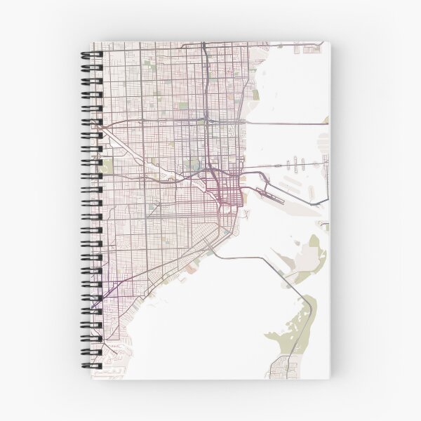 Item preview, Miami Map, Miami City, Florida USA City designed and sold by TheRedFinch.