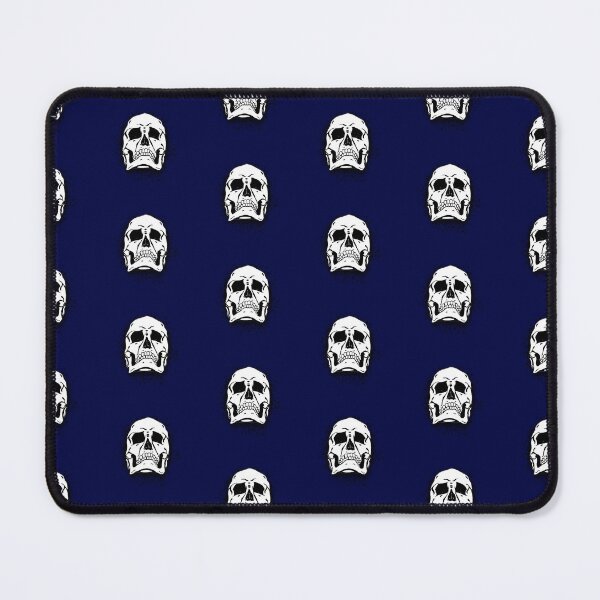 Item preview, Navy Blue with White Grunge Skull Skeleton Bones - Distressed Punk Rock Halloween designed and sold by srhosterman.
