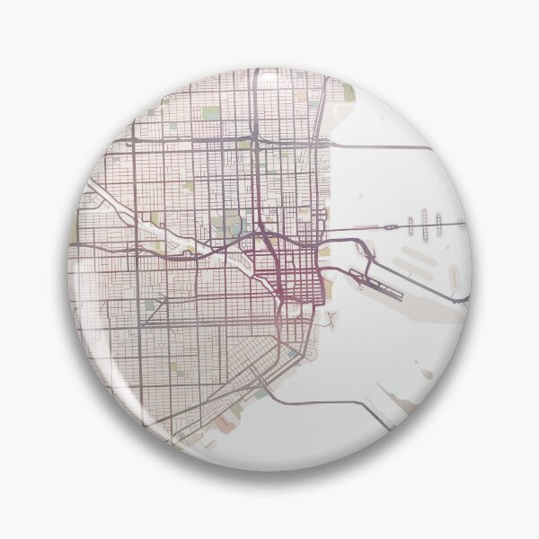 Artikelvorschau, Miami Map, Miami City, Florida USA City entworfen und verkauft von TheRedFinch.