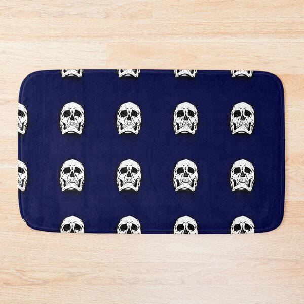 Item preview, Navy Blue with White Grunge Skull Skeleton Bones - Distressed Punk Rock Halloween designed and sold by srhosterman.