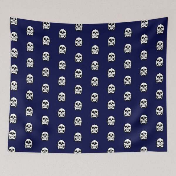 Item preview, Navy Blue with White Grunge Skull Skeleton Bones - Distressed Punk Rock Halloween designed and sold by srhosterman.