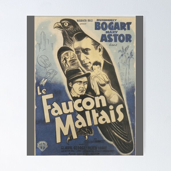Item preview, Maltese Falcon - vintage french movie poster (Humphrey Bogart, Mary Astor) designed and sold by LukasAver.