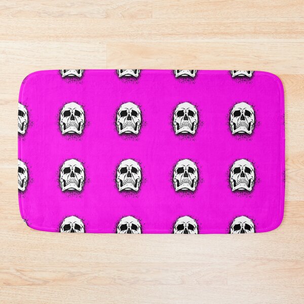 Item preview, Bright Pink with White Grunge Skull Skeleton Bones - Distressed Punk Rock Halloween designed and sold by srhosterman.