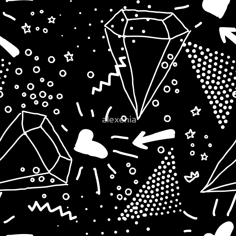 Neo Memphis Patrones Blanco Y Negro De Alexenia Redbubble