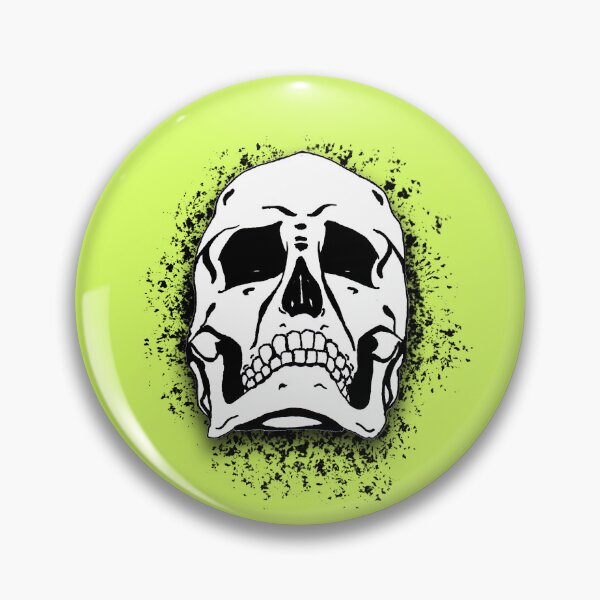 Item preview, Lime Green with White Grunge Skull Skeleton Bones - Distressed Punk Rock Halloween designed and sold by srhosterman.