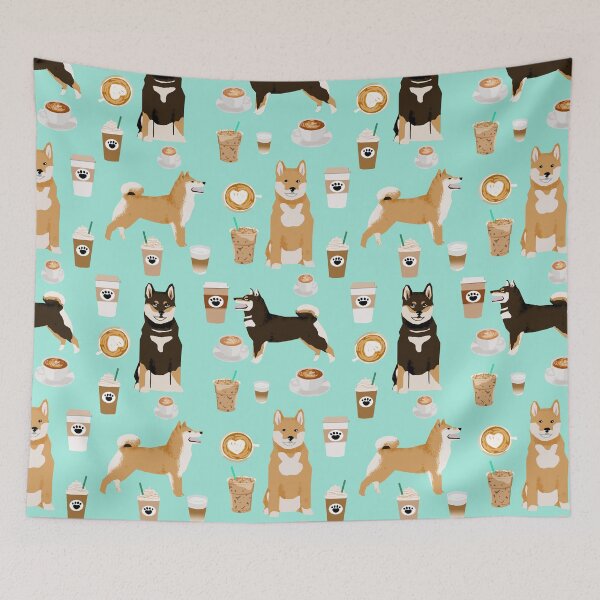 Item preview, Shiba Inu coffee dog breed pet friendly pet portrait coffees pattern dogs by PetFriendly designed and sold by PetFriendly.