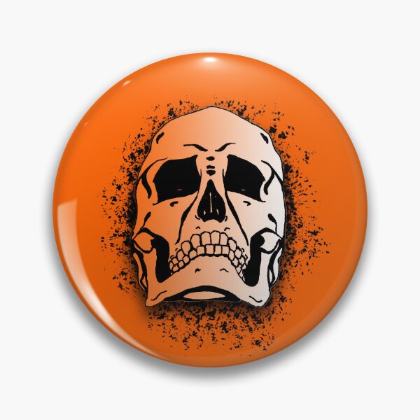 Artikelvorschau, Orange with White Grunge Skull Skeleton Bones - Distressed Punk Rock Goth Halloween entworfen und verkauft von srhosterman.