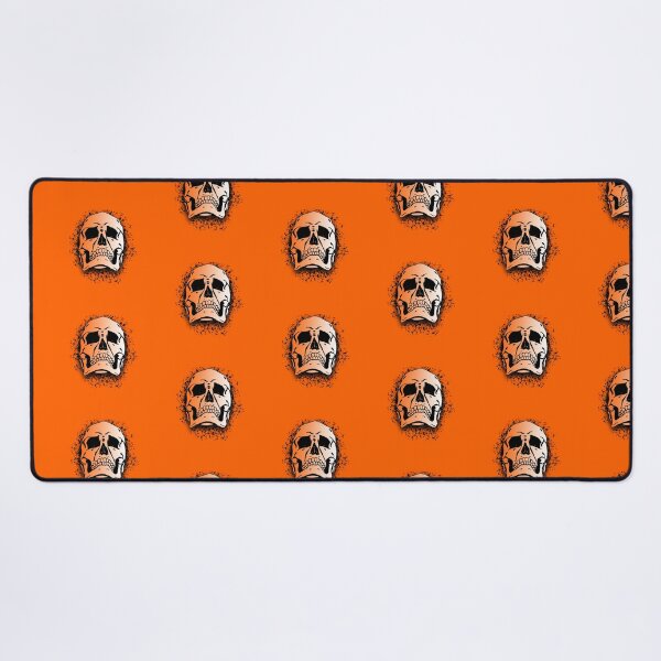 Item preview, Orange with White Grunge Skull Skeleton Bones - Distressed Punk Rock Goth Halloween designed and sold by srhosterman.