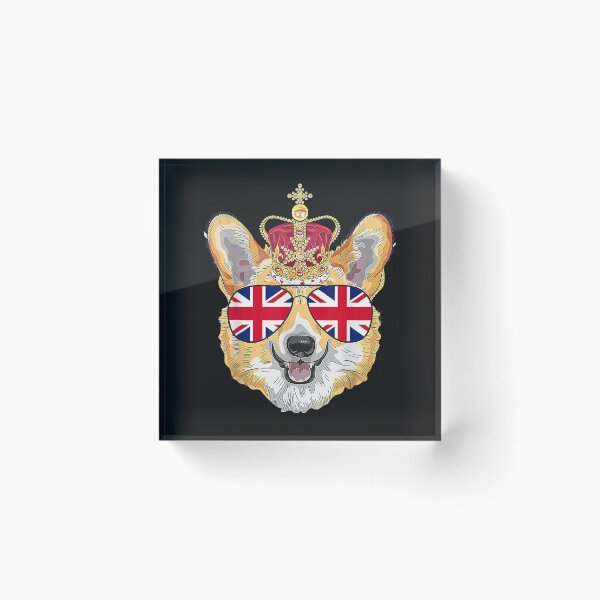 Artikelvorschau, The Queen's Platinum Jubilee 2022 Royal Corgi UK Sunglasses T-Shirt entworfen und verkauft von Azim-Stefan.