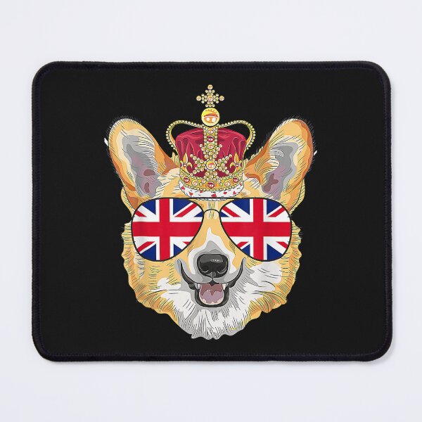 Item preview, The Queen's Platinum Jubilee 2022 Royal Corgi UK Sunglasses T-Shirt designed and sold by Azim-Stefan.
