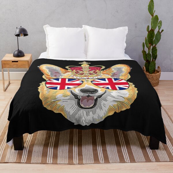 Item preview, The Queen's Platinum Jubilee 2022 Royal Corgi UK Sunglasses T-Shirt designed and sold by Azim-Stefan.