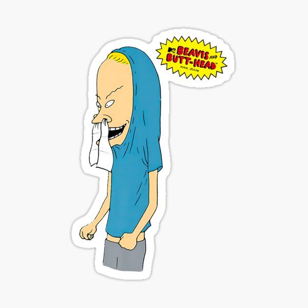 "Beavis and ButtHead Toilet Paper For Cornholio" Sticker for Sale by