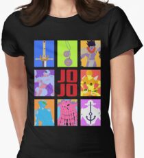 JoJos bizarres Abenteuer - Stände und Waffen Tailliertes T-Shirt für Frauen