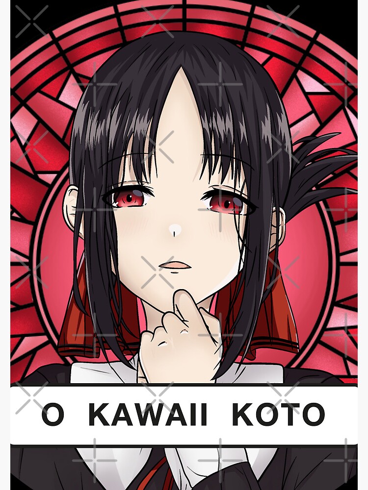 Kaguya Shinomiya Stained Glass from the anime Kaguya-sama Love is War with  text Spiral Notebook for Sale by EryaMoon