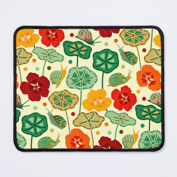 Item preview, Nasturtiums & Snails  designed and sold by TigaTiga.