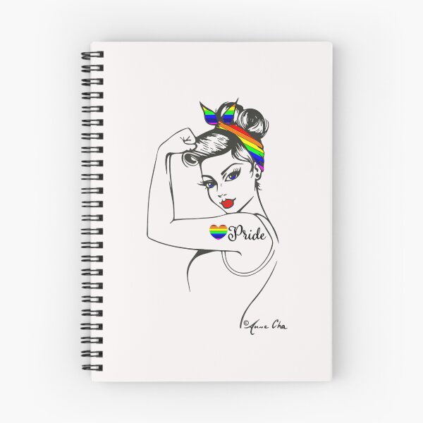 Item preview, LGBT Girl Power Pin Up retro art by Anne Cha Flag Gay Pride T-Shirt designed and sold by Azim-Stefan.