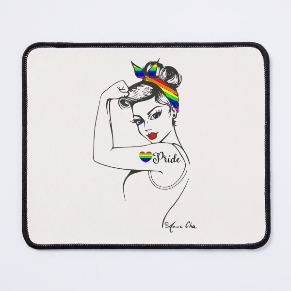 Item preview, LGBT Girl Power Pin Up retro art by Anne Cha Flag Gay Pride T-Shirt designed and sold by Azim-Stefan.