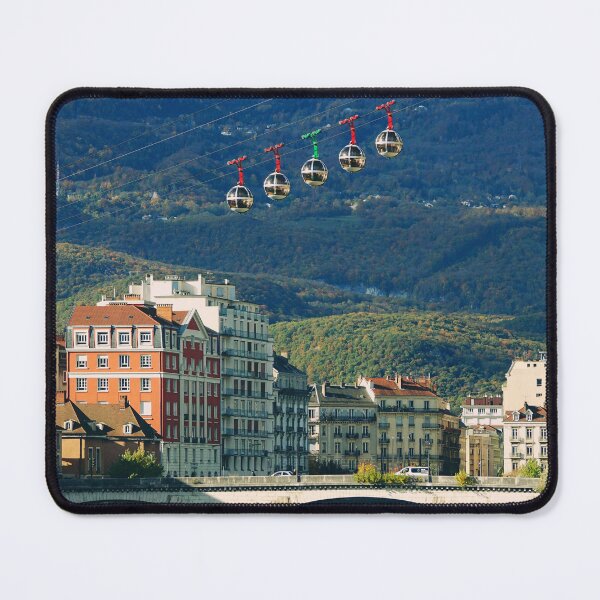 Item preview, Grenoble cable car - French Alps cityscape designed and sold by CarolinaReina.