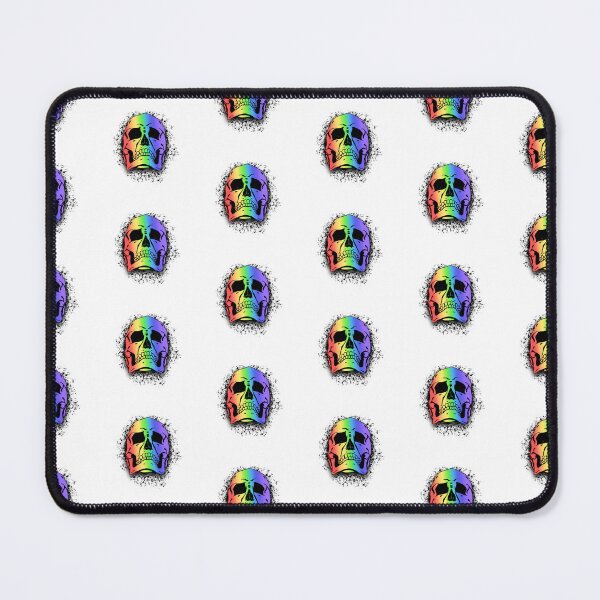 Item preview, Rainbow Gay Pride White Grunge Skull Skeleton Bones - Distressed Punk Rock Goth Halloween designed and sold by srhosterman.
