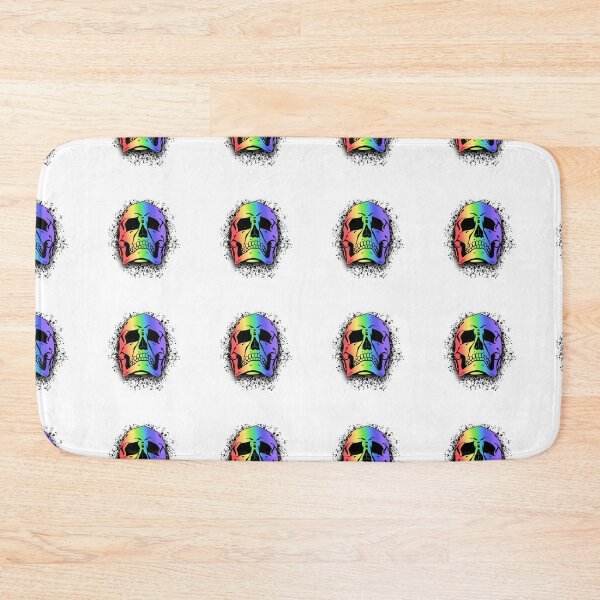 Item preview, Rainbow Gay Pride White Grunge Skull Skeleton Bones - Distressed Punk Rock Goth Halloween designed and sold by srhosterman.