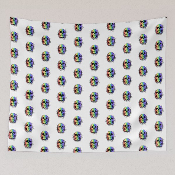 Item preview, Rainbow Gay Pride White Grunge Skull Skeleton Bones - Distressed Punk Rock Goth Halloween designed and sold by srhosterman.